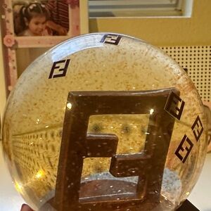 Fendi Gold Logo Snow Globe